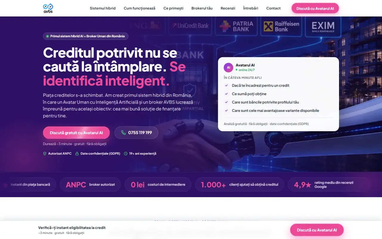 Captură din site-ul Ana Maria Broker