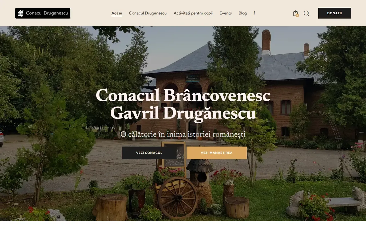 Captură din site-ul Conacul Drugănescu