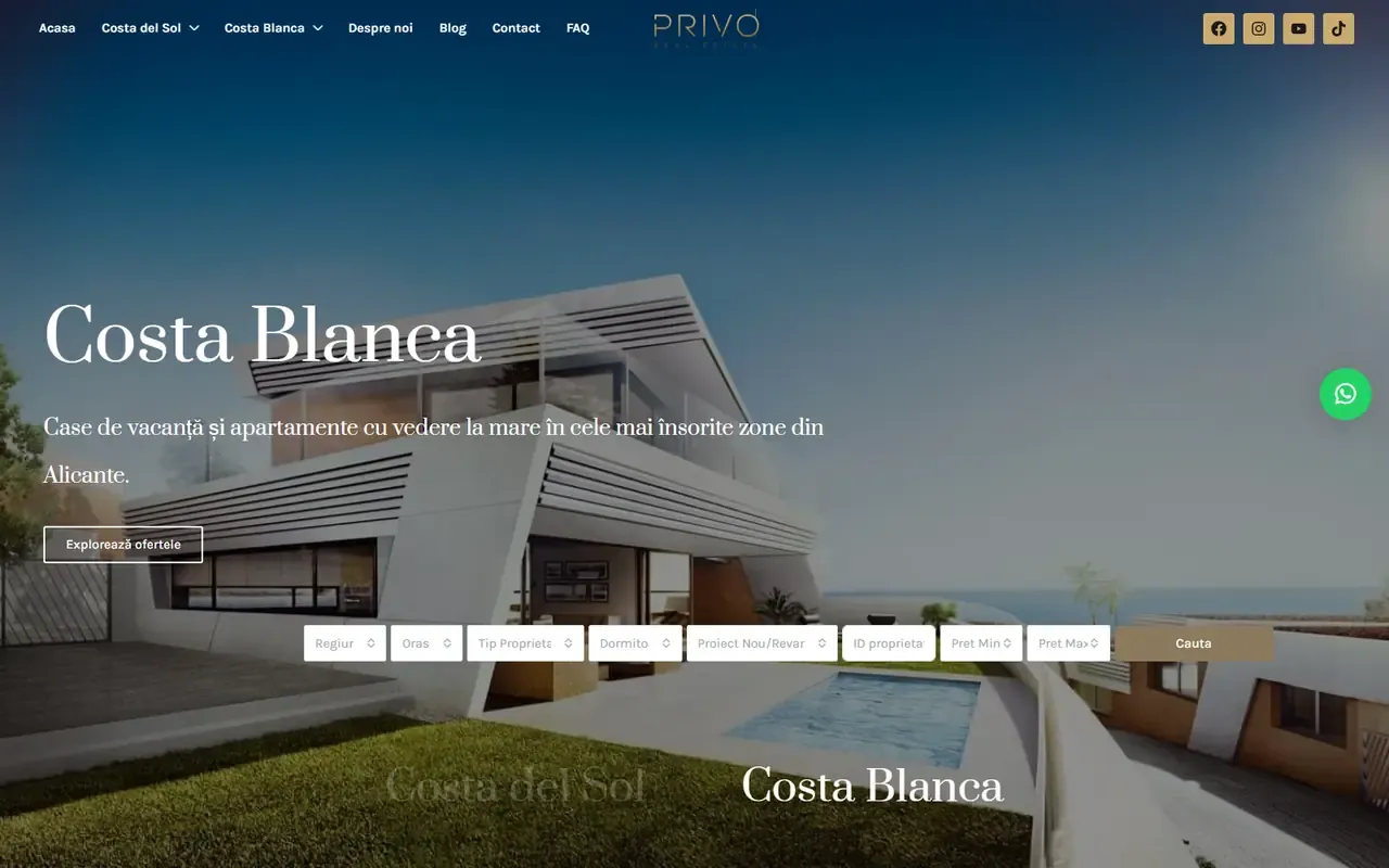 Site-ul Privo Imobiliare